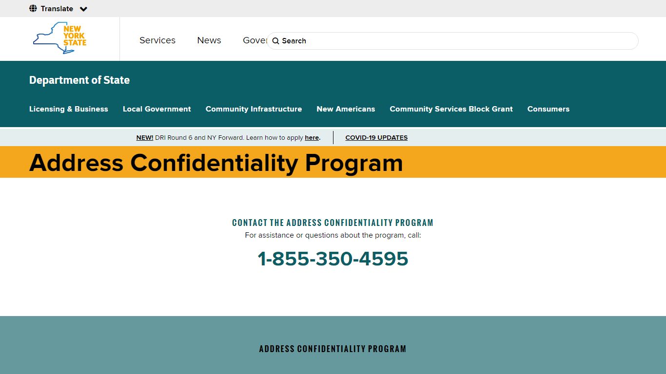 Address Confidentiality Program | Department of State